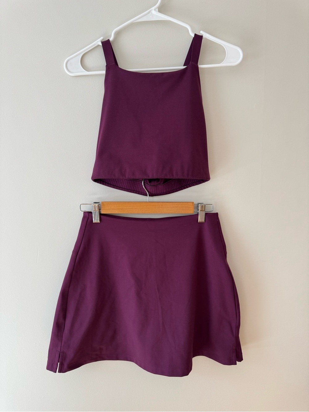 GIRLFRIEND COLLECTIVE Plum Skort Set S/M - Picture 3 of 16